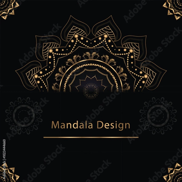 Fototapeta Ornate Realistic Mandala Pattern Design Background