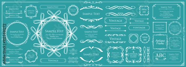 Fototapeta クリスマスのフレームデザイン