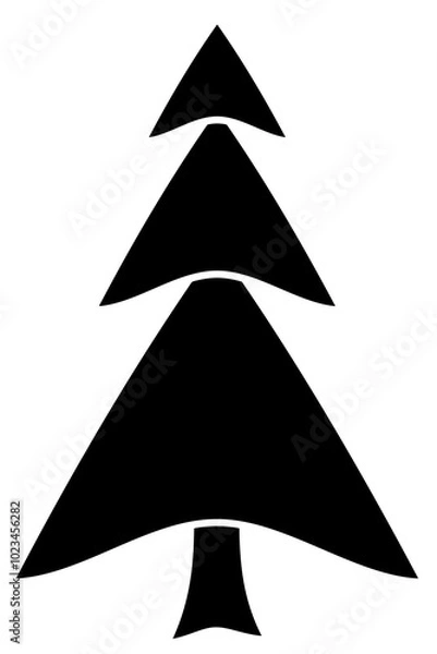 Fototapeta Christmas trees. Graphic illustration of trees with clear background. Use as design element for notices, announcements, posters, flyers, handbills, stationery, websites & more.