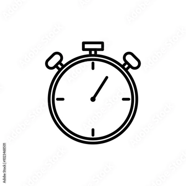 Fototapeta Stopwatch icon for time tracking or countdowns.