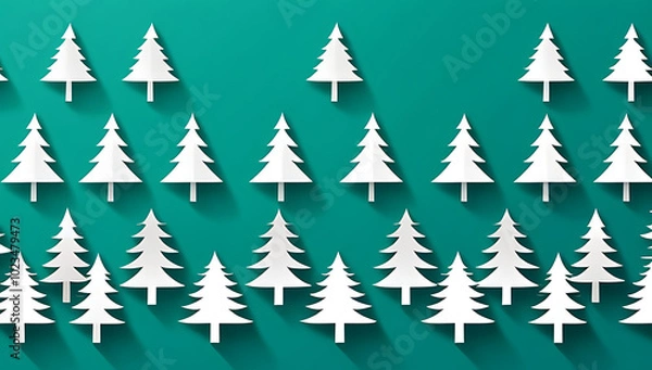 Fototapeta christmas tree pattern creating festive background