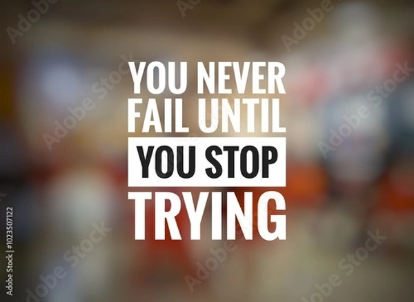 Obraz motivation and inspirational quotes on bokeh or blur background