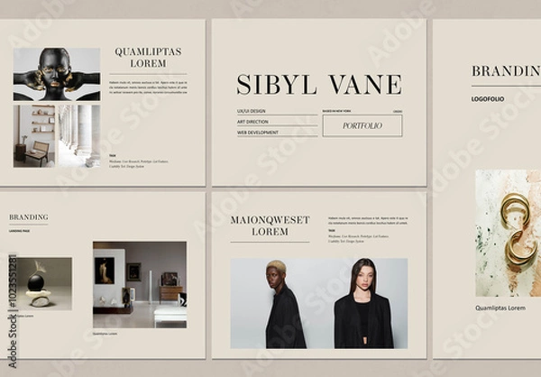 Obraz Minimalist Designer Portfolio Layout 