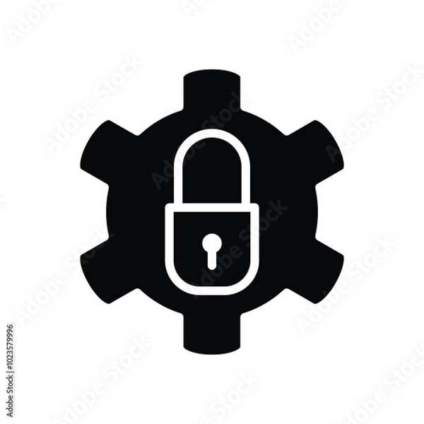 Fototapeta pasword setting solid icon vector design good for web or mobile app