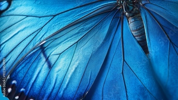 Fototapeta Subtle Morpho butterfly wings texture background.