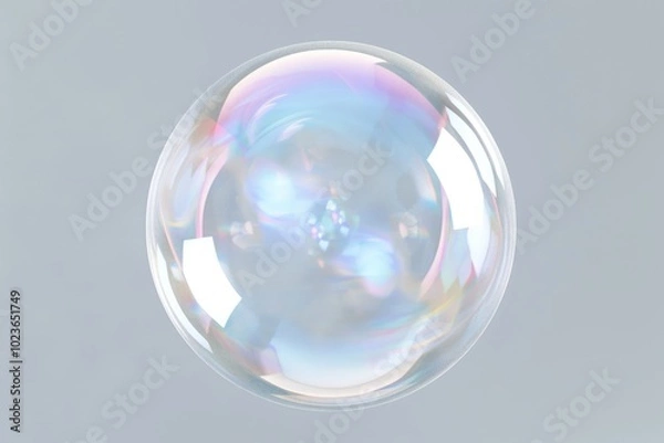 Fototapeta soap bubble on gray background