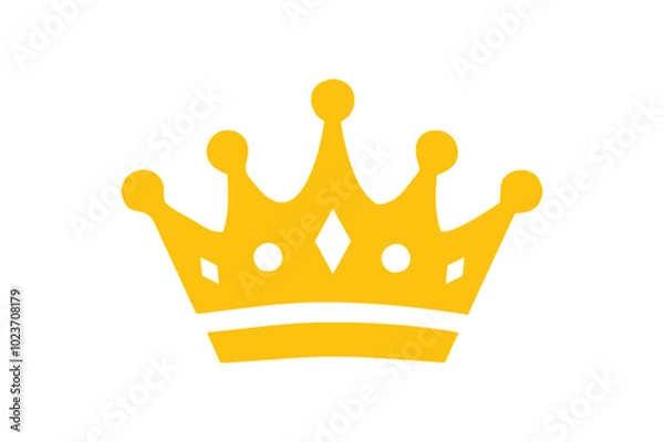Obraz Golden Crown Icon - Royalty Symbol Vector Illustration, Adobe Illustrator Artwork