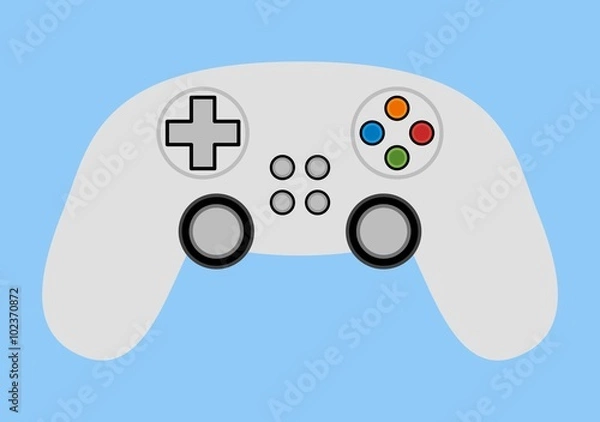 Obraz White joystick, flat design