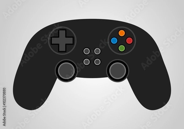 Obraz Black joystick, flat design