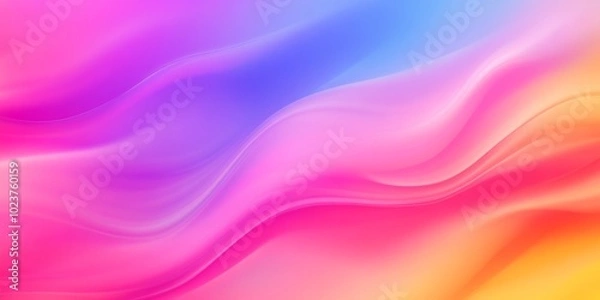 Fototapeta Colorful abstract gradient background featuring smooth, flowing waves in vibrant pink, purple, and blue tones.
