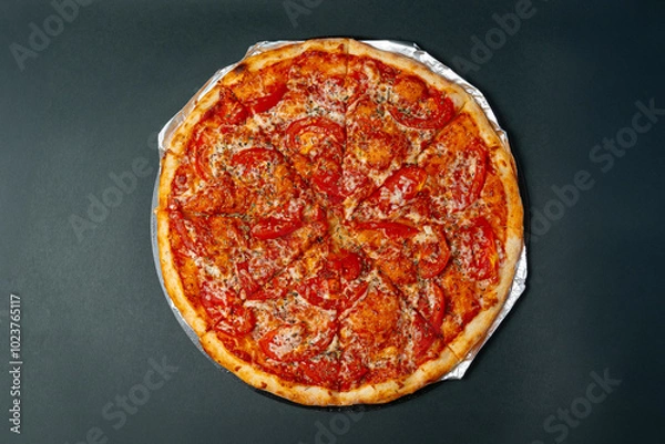 Obraz pizza with tomato sauce