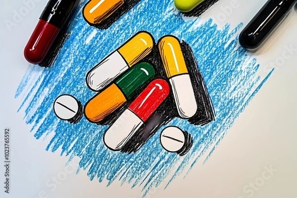 Fototapeta Mockup of medical pillows for healthcare, featuring a soft design on a plain background, ideal for product promotion and medical visuals.