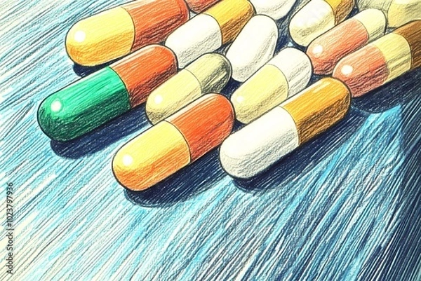 Fototapeta Mockup of medical pillows for healthcare, featuring a soft design on a plain background, ideal for product promotion and medical visuals.