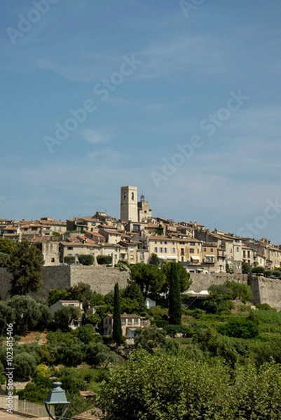 Fototapeta A view of the medieval village of Saint Paul de Vence in the south of France