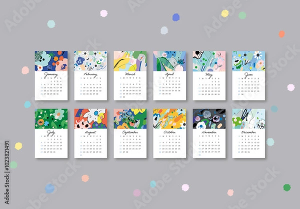 Fototapeta Calendar 2025 Layout