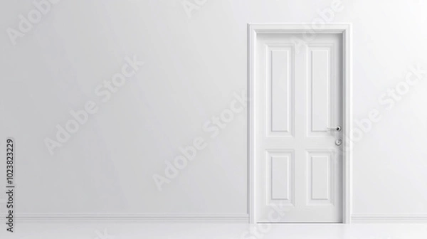 Fototapeta White Doorway in Modern Interior Design
