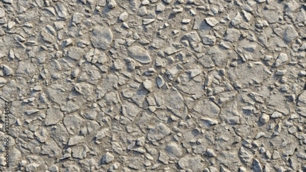 Fototapeta Rough textured ground covered in small rocks