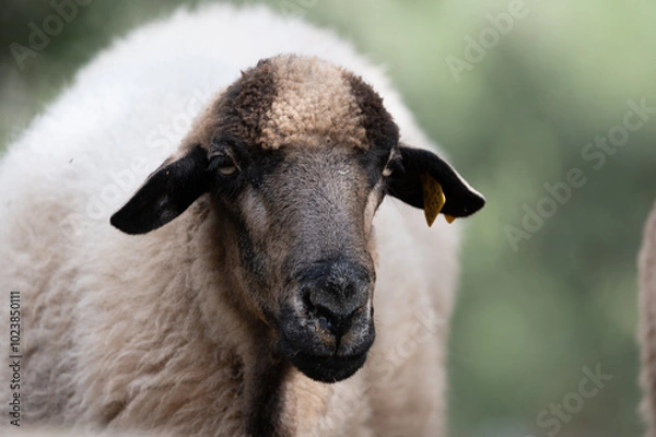 Obraz ovejas de raza merina localizadas en España