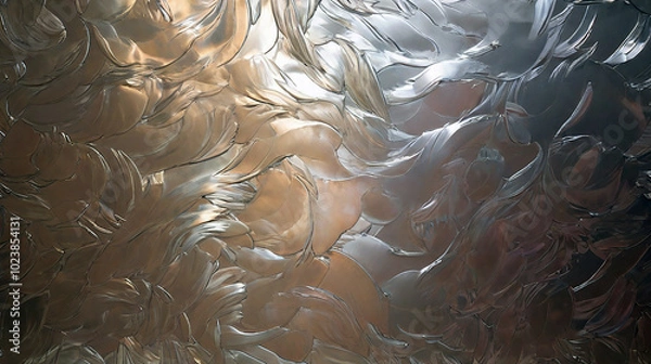 Obraz flowing metallic background 