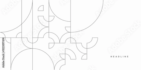 Obraz Abstract geometric technological background. Vector creative design.