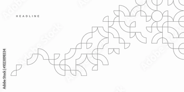 Obraz Abstract geometric technological background. Vector creative design.