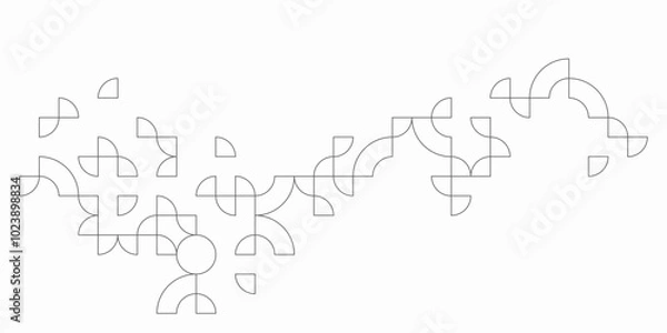 Obraz Abstract geometric technological background. Vector creative design.