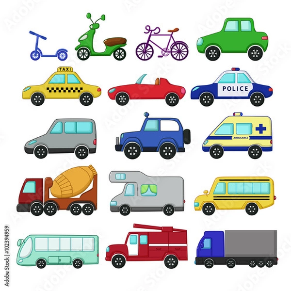 Obraz Urban transport set