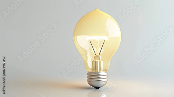 Obraz Lightbulb Icon Business development 3D