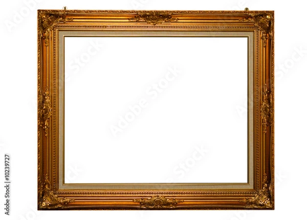 Obraz Classical gold frame isolated with clipping path