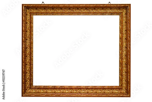 Obraz Antique gold frame isolated with clipping path