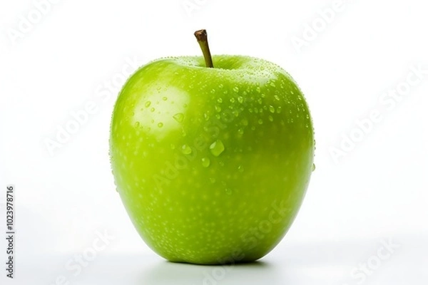 Fototapeta Green apples fruit on white background