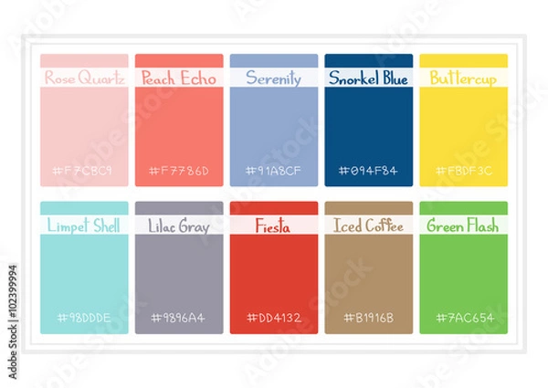 Obraz Palette Colors 2016 Vector Illustretion