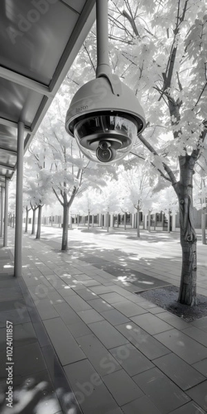 Fototapeta Câmera de segurança com visão infravermelha