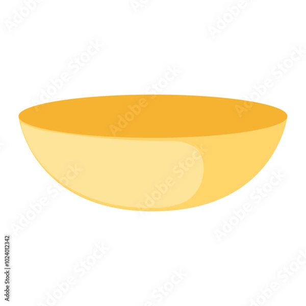 Obraz Golden round bowl with smooth design, Vector