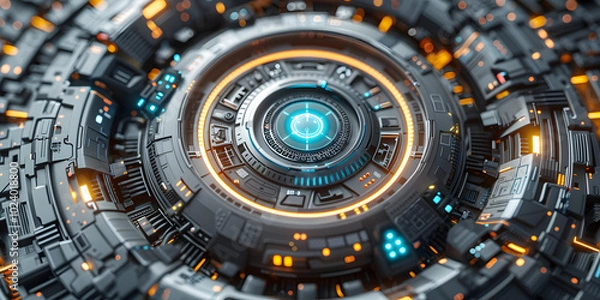 Fototapeta Pen drive USB com design futurista