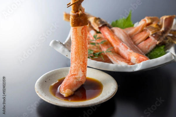 Obraz 美味しい生ズワイガニの刺身