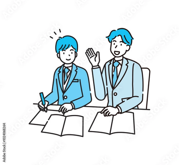 Fototapeta 先生と生徒