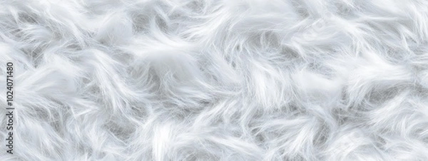 Obraz Soft and fluffy white fur texture close-up background image