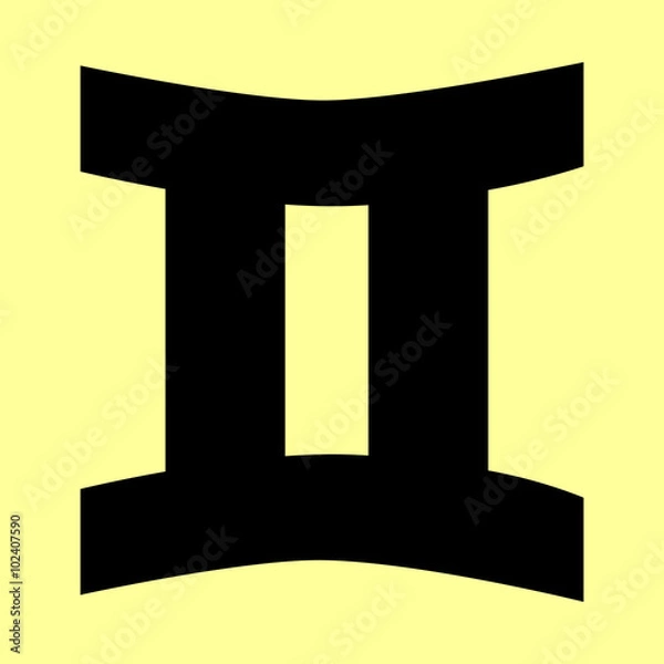 Obraz Gemini sign. Flat style icon