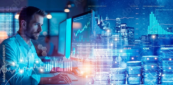 Fototapeta business trading concept