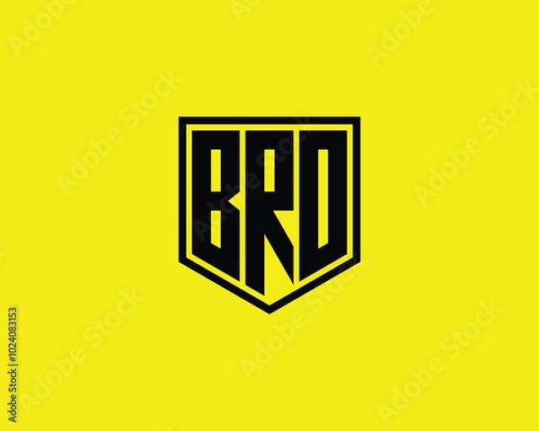 Fototapeta BRO logo design vector template. BRO