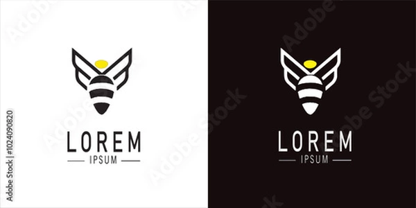 Obraz honey bee logo vector