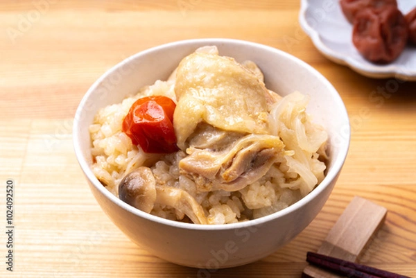 Obraz 鶏とミニトマトの炊きこみご飯