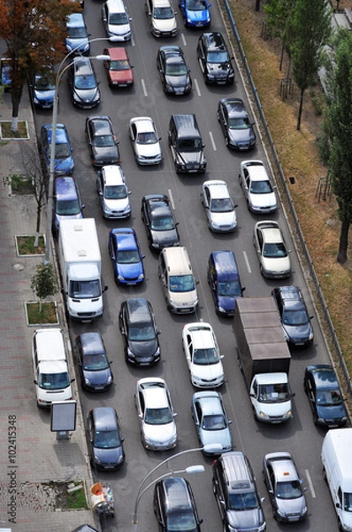 Obraz traffic jam on the road