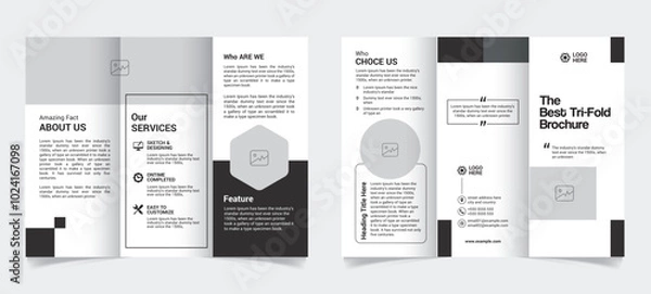Obraz Corporate Business Tri-fold Brochure Template vector file