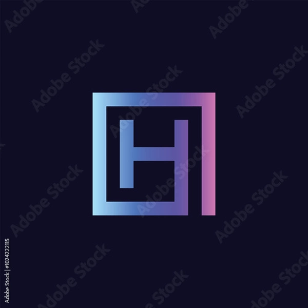 Obraz h logo design business logo modern vector template