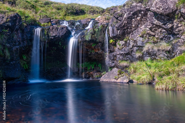 Obraz The idyllic and picturesque cascades and pools at the Fairy Pools of the River Brittle on the Isle of Skye