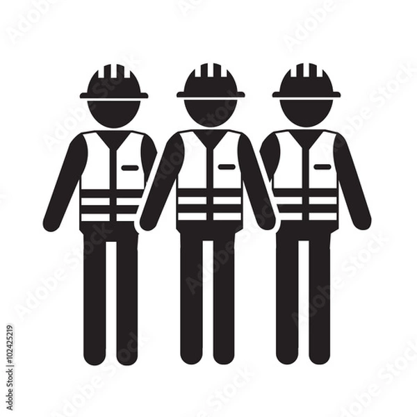 Obraz Construction Worker People Icon Illustration design