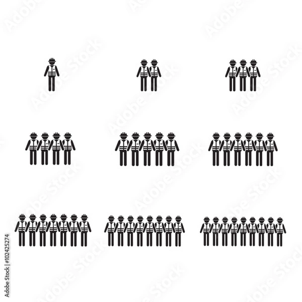 Obraz Construction Worker People Icon Illustration design