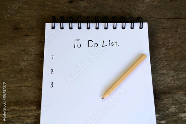 Obraz "To do list" note on wood table